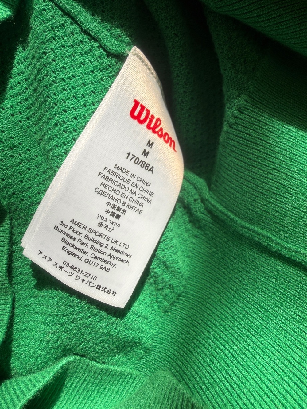 Wilson MEDIUM Essex short sleeve knit polo shirt in Club Green - Picture 7 of 8